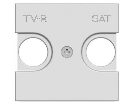 Накладка 2 мод. TV/R/SAT белая Zenit