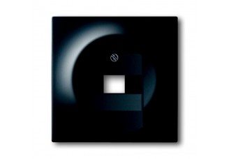 Накладка 1-ой TF/PC розетки черный бархат impuls