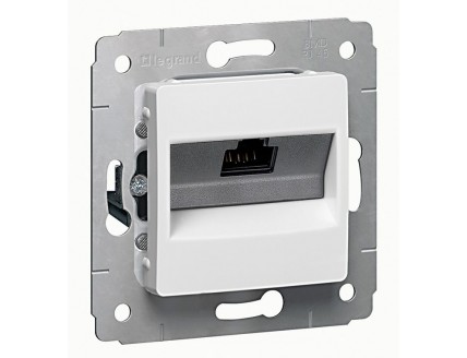 Розетка PC Cariva одиночная RJ 45 белая