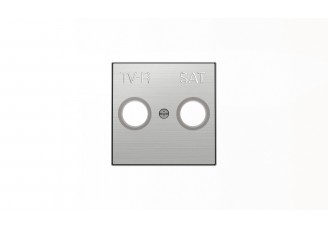 Накладка TV-R-SAT розетки, нержавеющая сталь SKY ABB