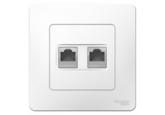 Розетка TF+PC Cat5e, Белый BLANCA