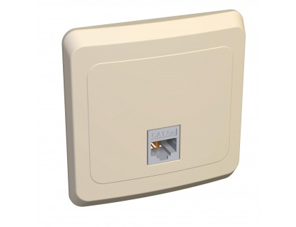 Розетка скр. уст. KОМП. 1-я (RJ45) слон. кость ЭТЮД