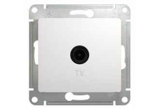 Розетка TV проходная 4DB белый GLOSSA