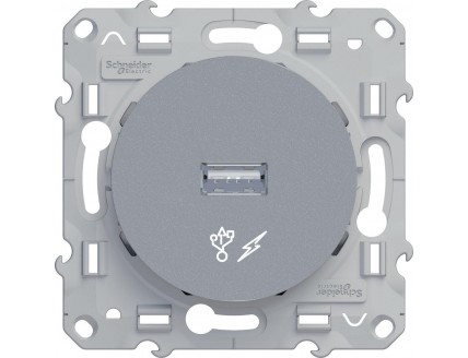 Розетка USB алюминий ODACE