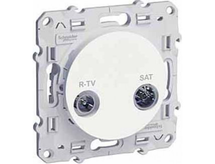 Розетка R-TV/SAT одиночная белая ODACE