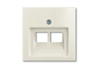 Накладка 2-ой TF/PC розетки шале/белый Basic 55