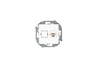 Розетка PC Simon 15 одиночная кат. 5E белый Simon 15