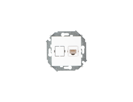 Розетка PC Simon 15 одиночная кат. 5E белый Simon 15