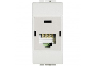 Розетка PC RJ45 1 мод. 6 UTP 110 IDC. белая LIVING-LIGHT