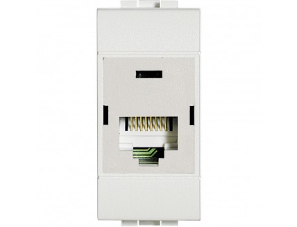 Розетка PC RJ45 1 мод. 6 UTP 110 IDC. белая LIVING-LIGHT