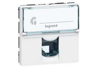 Розетка TF/RJ11 Legrand Mosaic 2 модуля