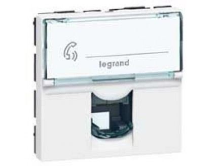 Розетка TF/RJ11 Legrand Mosaic 2 модуля