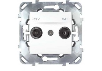 Розетка TV/R/SAT одиночная белая UNICA