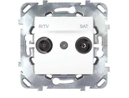 Розетка TV/R/SAT одиночная белая UNICA