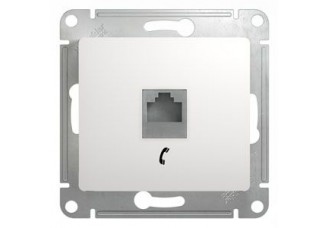 Розетка TF 1 выход RJ11 белый Glossa