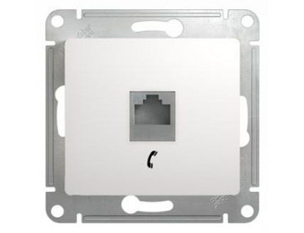 Розетка TF 1 выход RJ11 белый Glossa