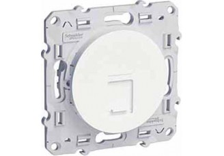 Розетка PC 1-ая RJ45 Кат 6 белая ODACE