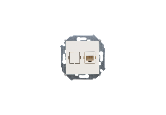 Розетка PC Simon 15 одиночная кат. 5E слоновая кость Simon 15