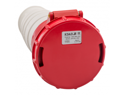 Розетка кабельная 234-63А-6h-380AC-3P+PE-IP67