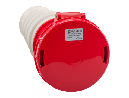 Розетка кабельная 245-125А-6h-380AC-3P+PE+N-IP67