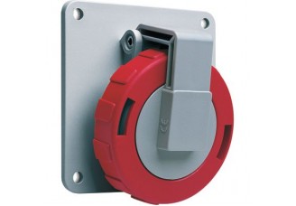 Розетка 332RAU7W панельная угловая 32A, 3P+E, IP67, 7ч