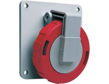 Розетка 332RAU7W панельная угловая 32A, 3P+E, IP67, 7ч