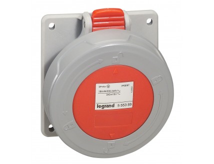 Розетка встр. 16А 3К+H+З 380В IP67