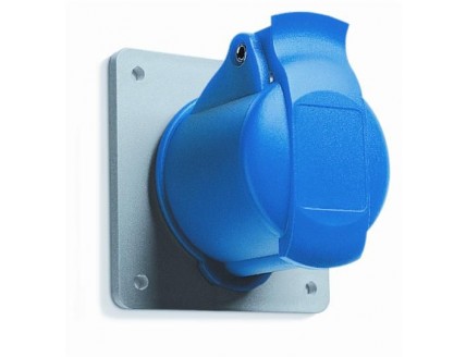 Розетка панельная 2P+E 16A IP44 прямая ABB