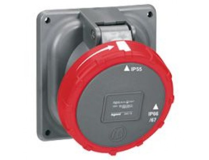 Розетка Hypra IP67 3P+E 400В 125A