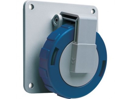 Розетка панельная угловая 32A, 2P+E, IP67