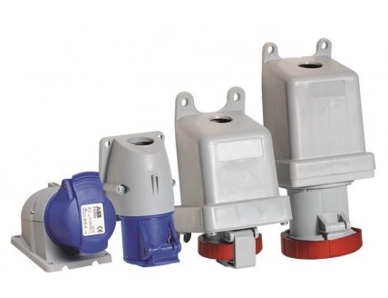 Розетка для монтажа на поверхность 416RS3W, 16A, 3P+N+E, IP67, 3ч