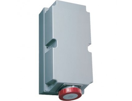 Розетка для монтажа на поверхность с подключением шлейфа 2125RL1W, 125A, 2P+E, IP67, 1ч
