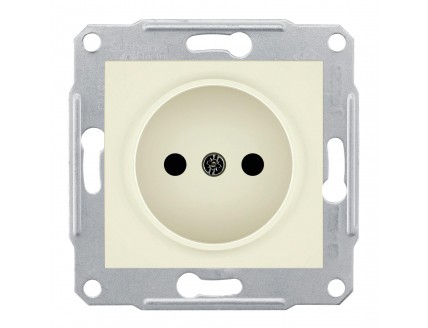 Розетка 2P 16А/250В бежевая Sedna