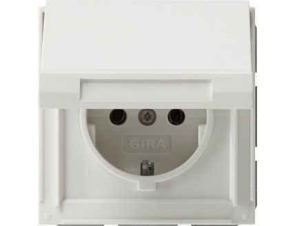 Розетка с крышкой 16А, 250В белая TX_44 Gira