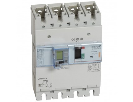 Дифференциальный автомат DPX3 250 4-пол. 160А 30-3000mA 25kA эл. расц