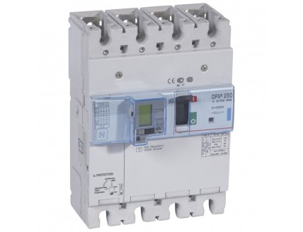 Дифференциальный автомат DPX3 250 4-пол. 250А 30-3000mA 70kA эл. расц