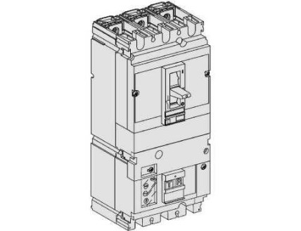 Автомат. 4-пол. 160А 36 кА NSX160F Micrologic 2.2М с блоком VIGI MH
