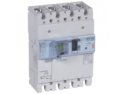 Дифференциальный автомат DPX3 250 4-пол. 160А 30-3000mA 25kA эл. расц + изм. Блок