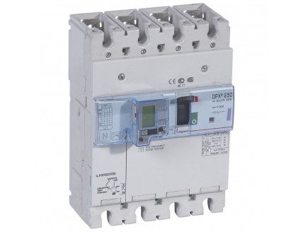 Дифференциальный автомат DPX3 250 4-пол. 100А 30-3000mA 50kA