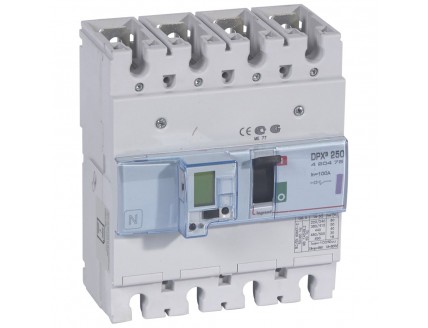 Выключатель автоматический DPX3 250 4-пол. 100А 50kA эл. расц + изм. блок