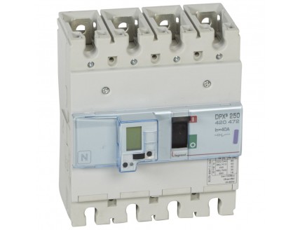 Выключатель автоматический DPX3 250 4-пол. 40А 50kA эл. расц + изм. блок