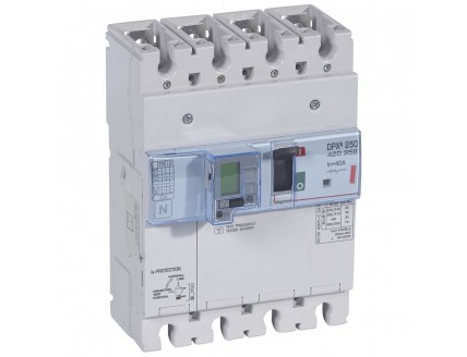 Дифференциальный автомат DPX3 250 4-пол. 40А 30-3000mA 36kA эл. Расц
