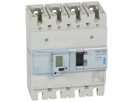 Выключатель автоматический DPX3 250 4-пол. 40А 70kA эл. расц + изм. блок