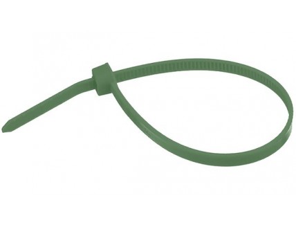 Стяжка кабельная 205 х 3.6 мм зеленая, TY200-40-5-100 (100шт)