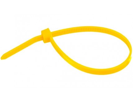 Стяжка кабельная 375 х 7.6 мм желтая, TY400-120-4-50 (50шт)