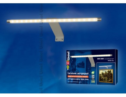 Светильник для подсветки картин Uniel светодиодный (LED) ULM-F32-5,5W нейтрально белый 4000-4500К IP20 серебро