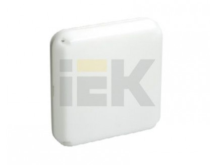 Светильник IEK (КЛЛ, G23) 2х9Вт IP54 пылевлагозащищенный квадратный пластиковый опал (ЭмПРА) с лампой дневного