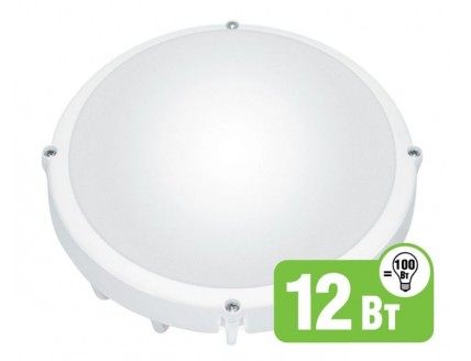 Светильник Navigator светодиодный (LED) пылевлагозащищенный 12Вт IP65 круглый без решётки белый