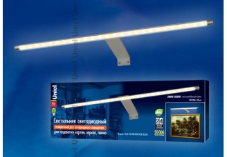 Светильник для подсветки картин Uniel светодиодный (LED) ULM-F32-9W теплый белый 2800-3200К IP20 серебро