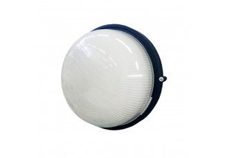 Светильник IEK (ЛН Е27) пылевлагозащищенный 100Вт IP54 круглый без решётки чёрный